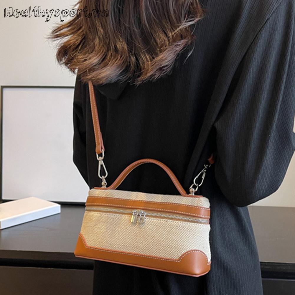 Túi Xách canvas Phối Màu Tương Phản Thời Trang Cho Nữ