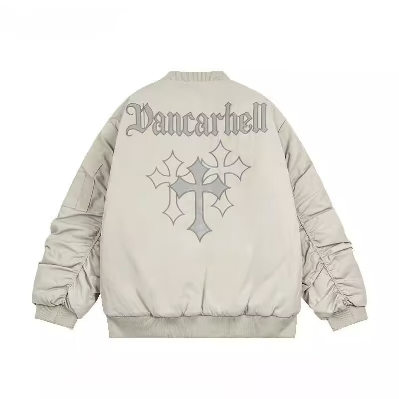 Áo Khoác Tay Dài Dáng Rộng Thêu Họa Tiết Phong Cách retro Mỹ Thời Trang Xuân Thu Cho Nam Và Nữ