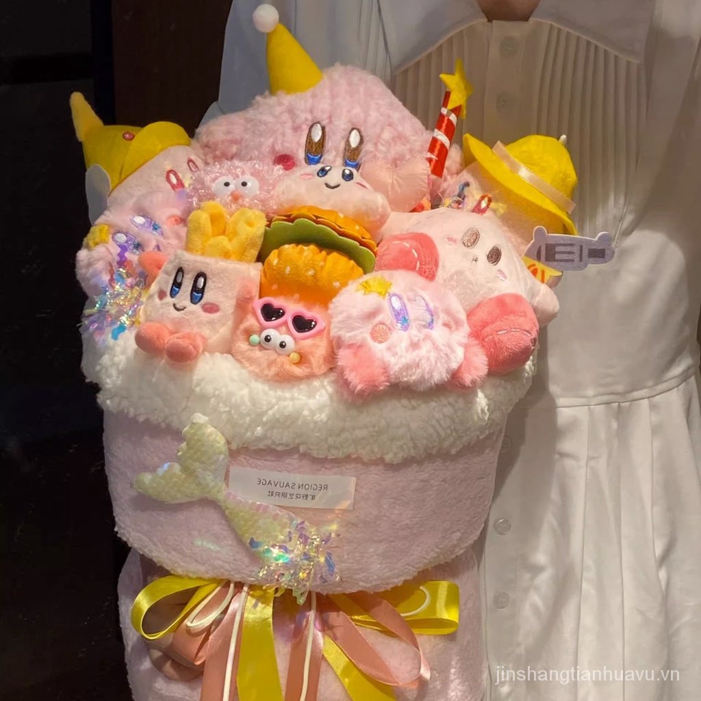 Bó Hoa Búp Bê kirby Dễ Thương Dùng Làm Quà Tặng Cho Bạn Gái / Bạn Gái