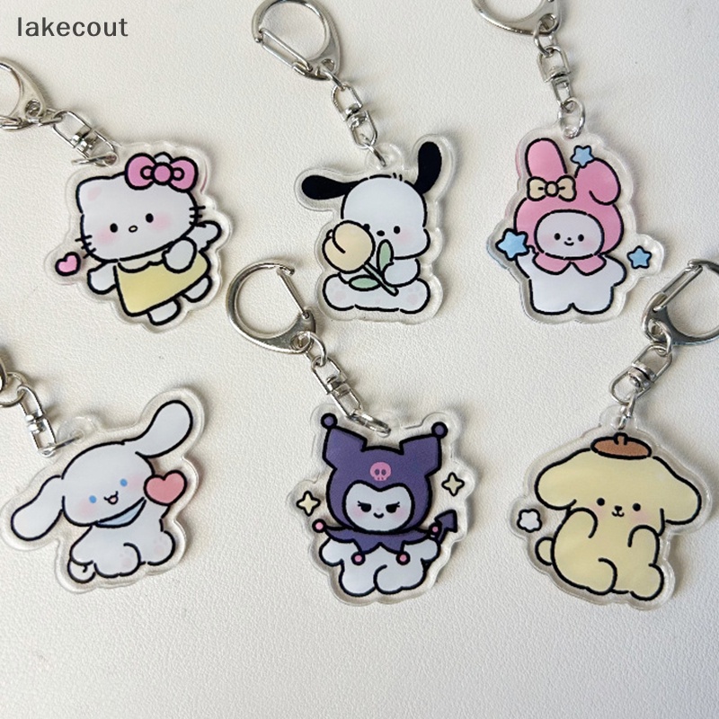 Lat anime kuromi Móc Khóa Hình hello kitty my melody cinnamoroll kawaii Dễ Thương Trang Trí Ba Lô