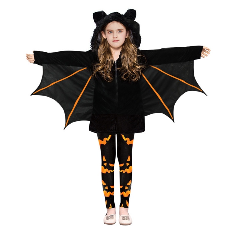 Wmmb Bộ Áo Liền Quần Hóa Trang Ma Cà Rồng / Quần / Mũ Trùm Đầu Và Găng Tay Hóa Trang halloween Cho Bé