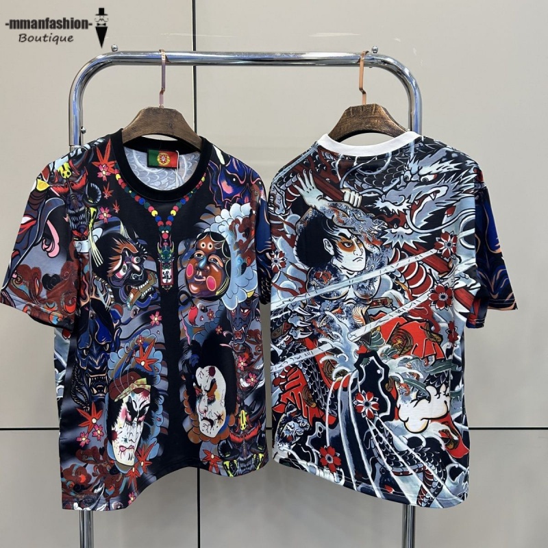 Áo Thun Tay Ngắn In Hình Xăm 3d Phong Cách harajuku Nhật Bản Thời Trang f02