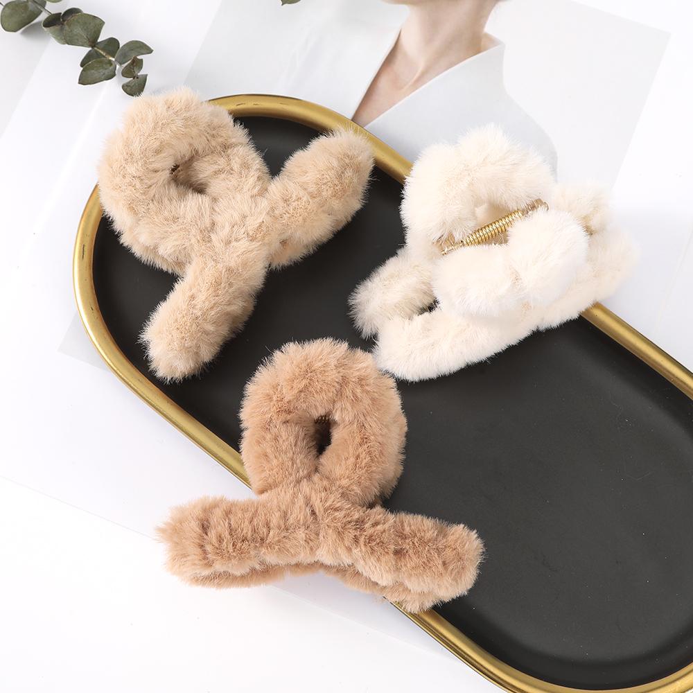 Kẹp tóc CHLINS màu trơn đơn giản cho nữ