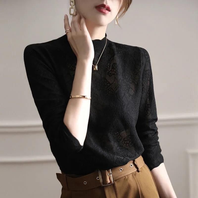 Áo Kiểu Phối Ren Thời Trang Mùa Thu Cho Nữ