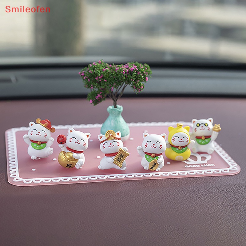 Tượng Mèo mini Bằng Nhựa resin Dễ Thương Trang Trí Xe Hơi Mới