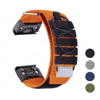 Dây đeo vải dù canvas cho đồng hồ thể thao garmin fenix 7 6x 6s 6 pro 5x 5 5s 3hr 22mm 26mm