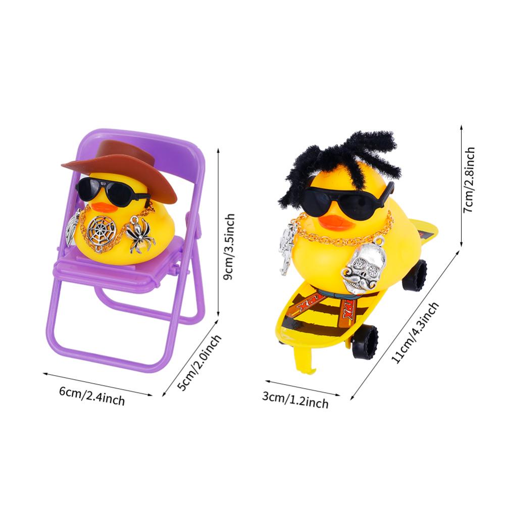 Vịt Vàng mini Bằng Cao Su Trang Trí Xe Hơi s8x3