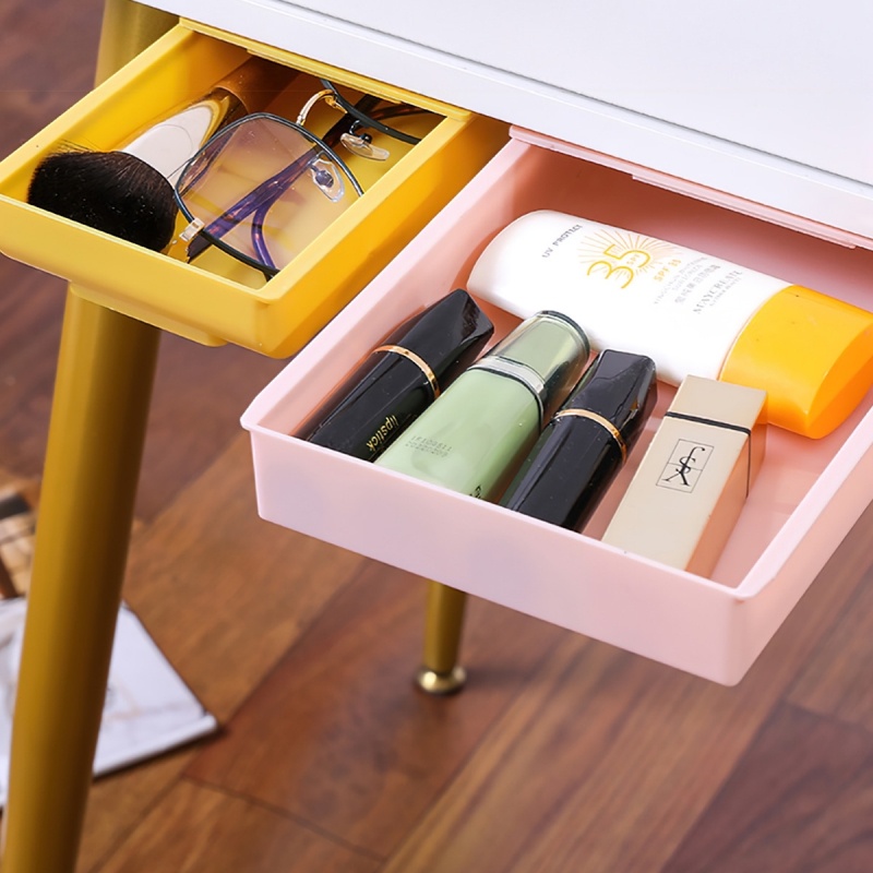 Hộc dán ngăn bàn, ngăn kéo bàn mini để bút thước Văn Phòng Phẩm, ngăn kéo bàn trang điểm-BOMME