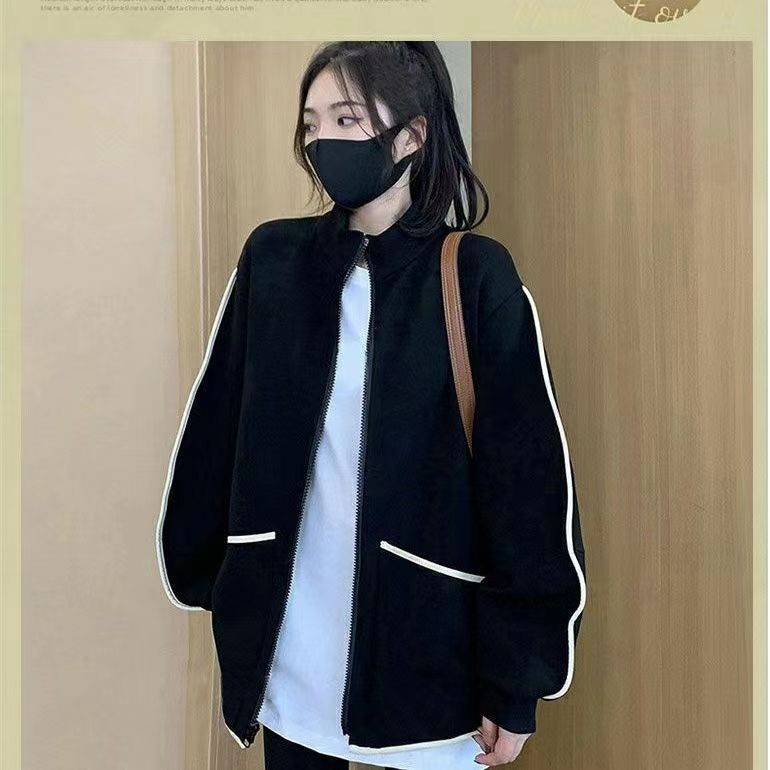Áo Khoác cardigan Cổ Đứng Dáng Rộng Phong Cách Thời Trang Thu Đông Mới