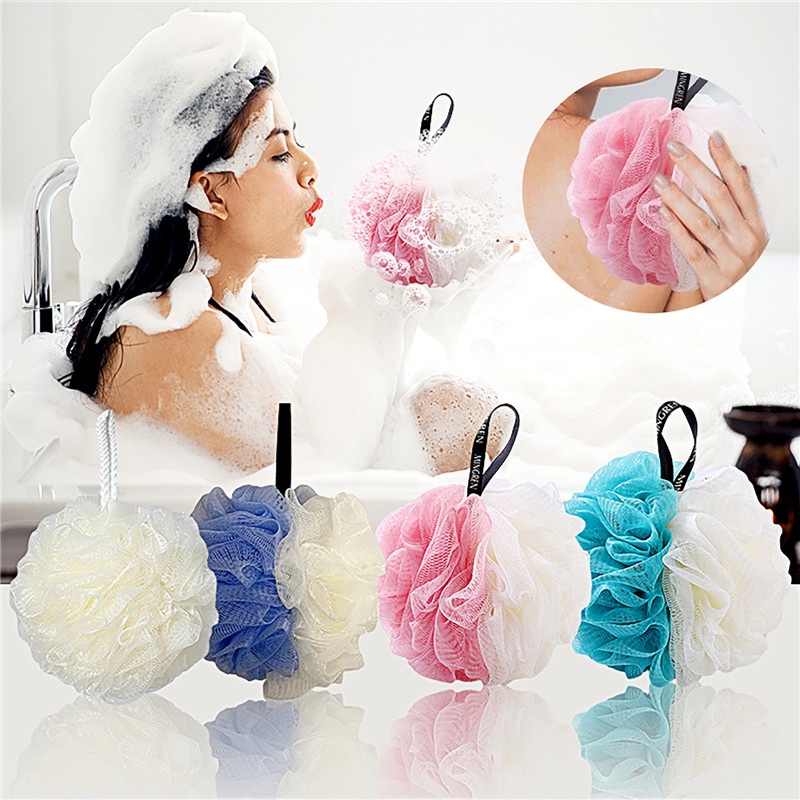 Mềm Bông Tắm nylon Dạng Lưới Tẩy Tế Bào Chết Làm Sạch Cơ Thể