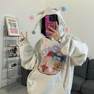 Áo hoodie In Hình Hello Kitty Phong Cách retro Cho Nữ
