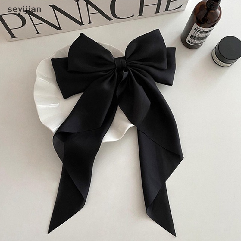 Kẹp Tóc Nơ Ruy Băng Đơn Giản Thanh Lịch Phong Cách retro