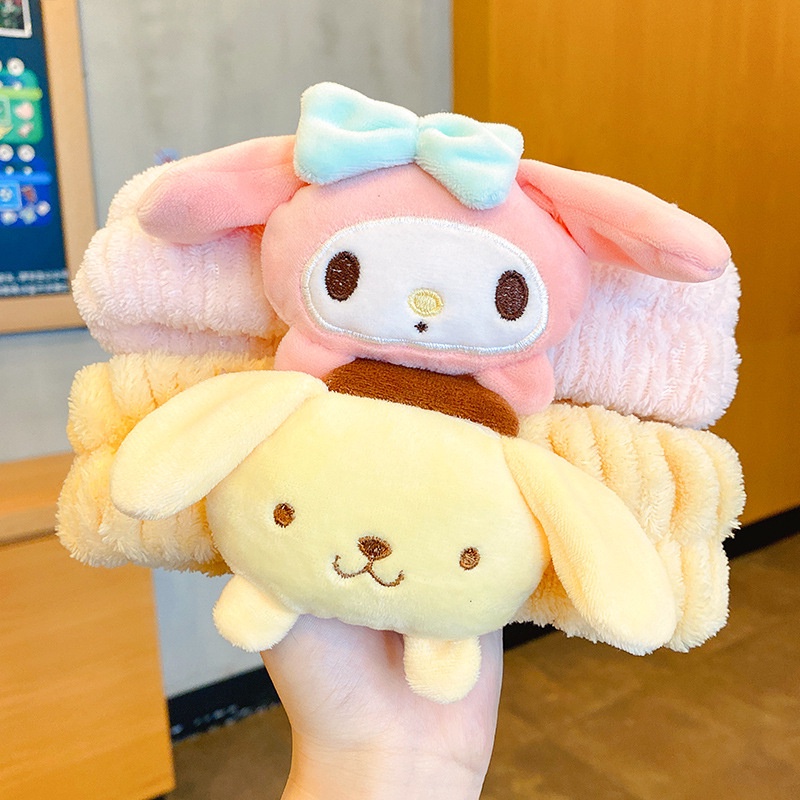 Băng Đô Rửa Mặt Trang Điểm Kiểu Hoạt Hình sanrio Nhồi Bông Đáng Yêu Thời Trang Thu Đông Hàn Quốc