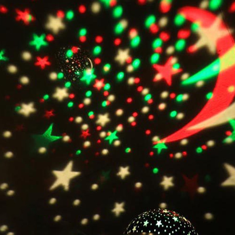 Đèn Chiếu Sao Ban Đêm Xoay 360 Độ ° Đèn led Chiếu Sáng Trần Nhà Xoay 8 Chế Độ Màu Sắc Khác Nhau Làm Quà Sinh Nhật Giáng Sinh Cho Bé