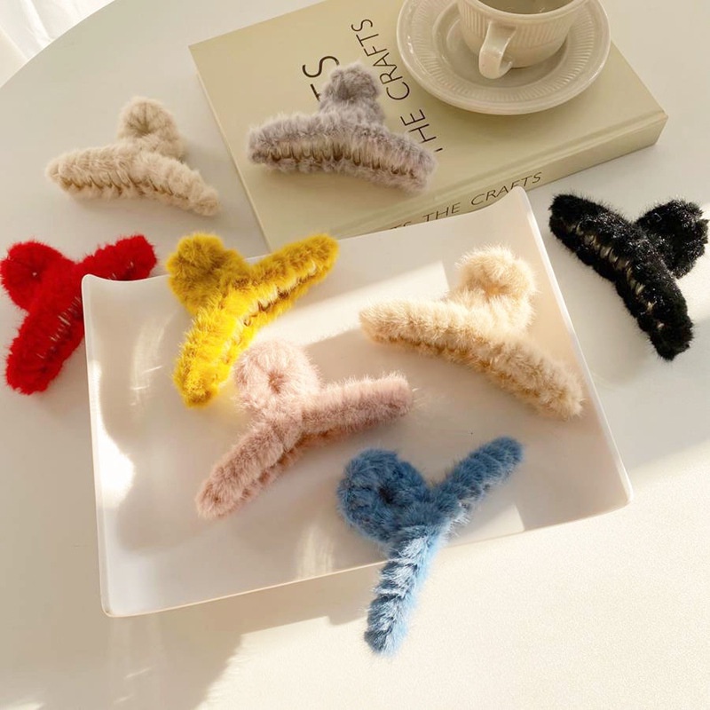 Kẹp Tóc Hình Cá Mập 2023 Bằng Lông Nhung Cao Cấp Thời Trang Thu Đông Dành Cho Bạn Nữ