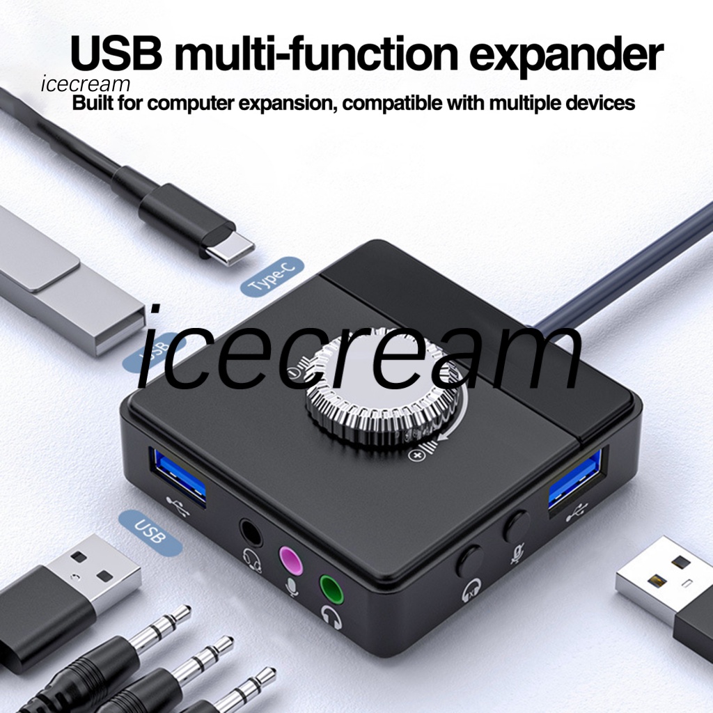 Bộ Chuyển Đổi Âm Thanh icecream12.mx Tăng Cường Âm Thanh Bên Ngoài Bằng Thẻ Âm Thanh Không Lái usb Hoàn Hảo Cho Máy Tính Bảng Và Máy Tính Có Thể Điều Chỉnh Âm Thanh stereo