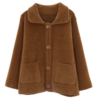 Áo khoác dạ lông nữ cao cấp cho người già trung niên cao tuổi làm quà tặng bà tặng mùa đông và tết