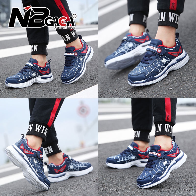 Giày Thể Thao Da pu Mềm Chống Nước In Hình Người Nhện Thời Trang Mùa Thu Cho Bé #828D