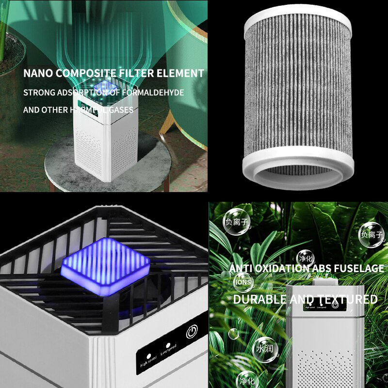 Xiaomi Youpin Air Purifier Máy Lọc Không Khí Thông Minh Máy Tạo Ion Âm Lọc Nano Loại Bỏ Formaldehyde Thông Minh Máy Ozon Hóa Khói Thuốc Cũ