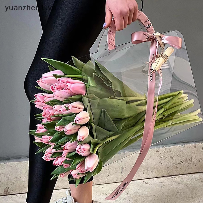 1 Túi Xách Hoa Hồng Trong Suốt Cho Nữ