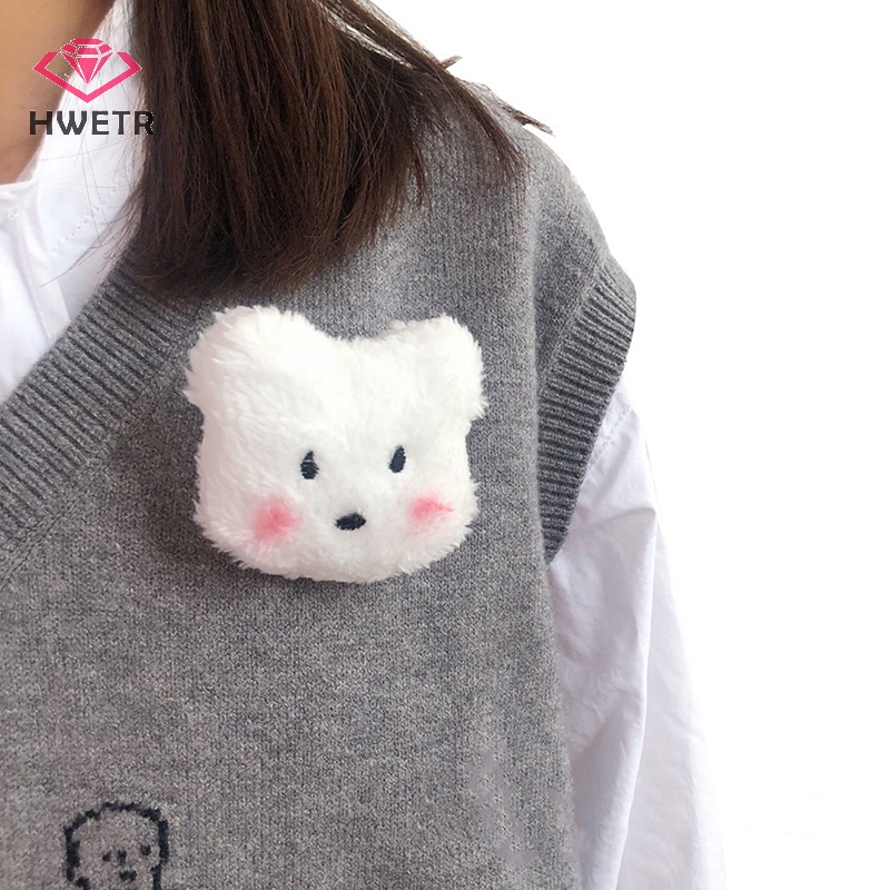 Ghim Cài Áo Hình Gấu / Thỏ Bông Đáng Yêu Thời Trang Mới