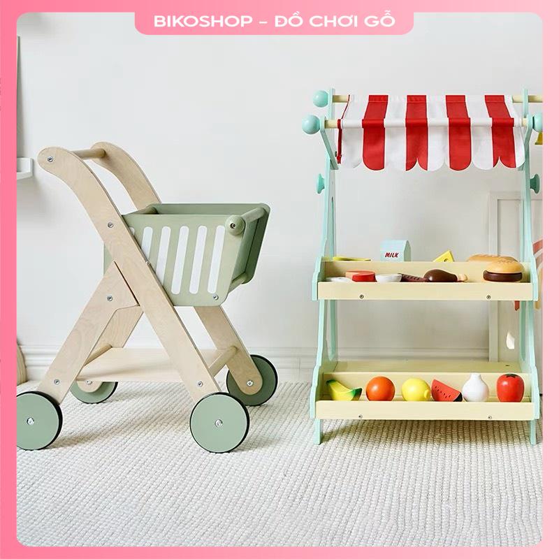 Đồ chơi Quầy bán hàng, siêu thị bằng gỗ 64cm-bikoshop