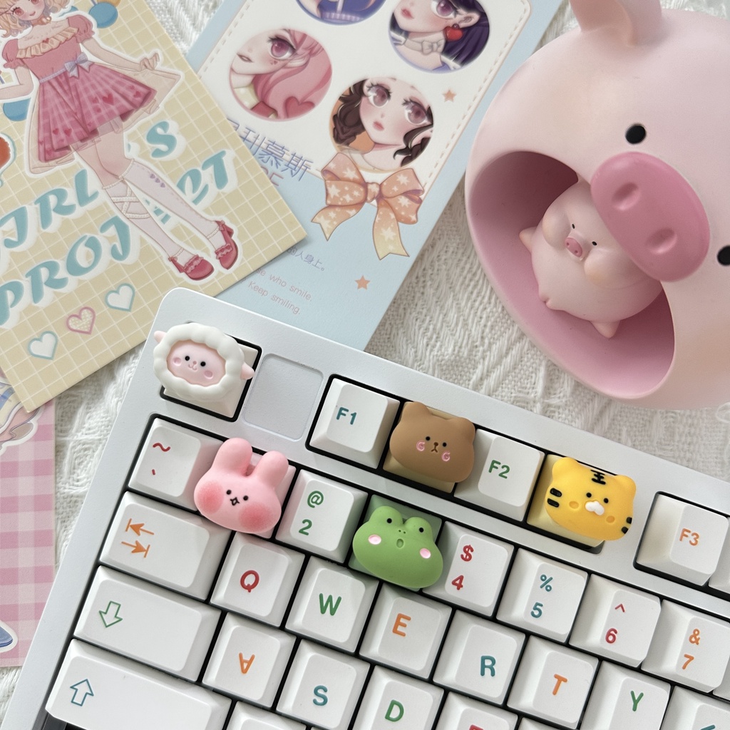 Bộ 2 Nắp Đậy Phím Họa Tiết Hoạt Hình Xinh Xắn Dành Cho Bàn Phím r4