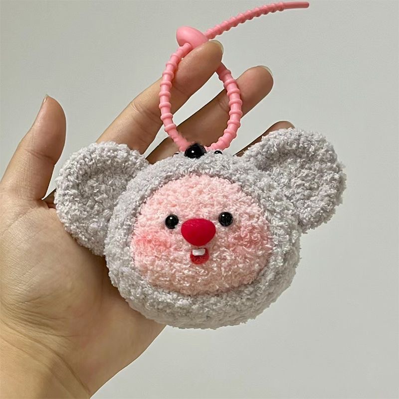 Loopy Đồ Chơi Thú Nhồi Bông Màu Hồng Dễ Thương  Móc Khóa Thủ Công diy