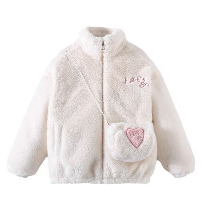 Áo Khoác Len Lông Cừu Dày Dặn Phong Cách Thời Trang Thu Đông Mới 2023 Cho Bé Gái