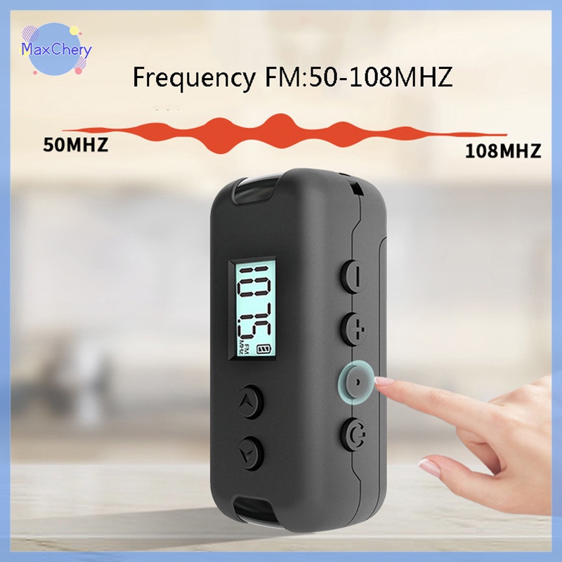 Radio fm mini Bỏ Túi 50-108mhz Có Màn Hình lcd Tiện Dụng Mới