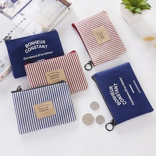 Túi Vải canvas Vuông Nhỏ Xinh Đựng Tiền Xu Tiện Lợi