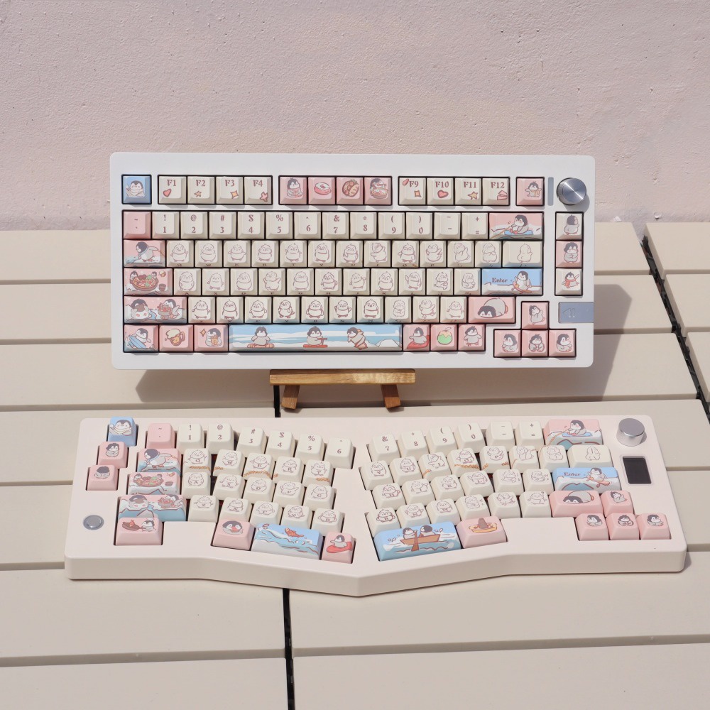 Chim Cánh Cụt Keycaps Cherry/MDA Profile Anime Dễ Thương PBT DYE SUB Bàn Phím Cơ Keycap