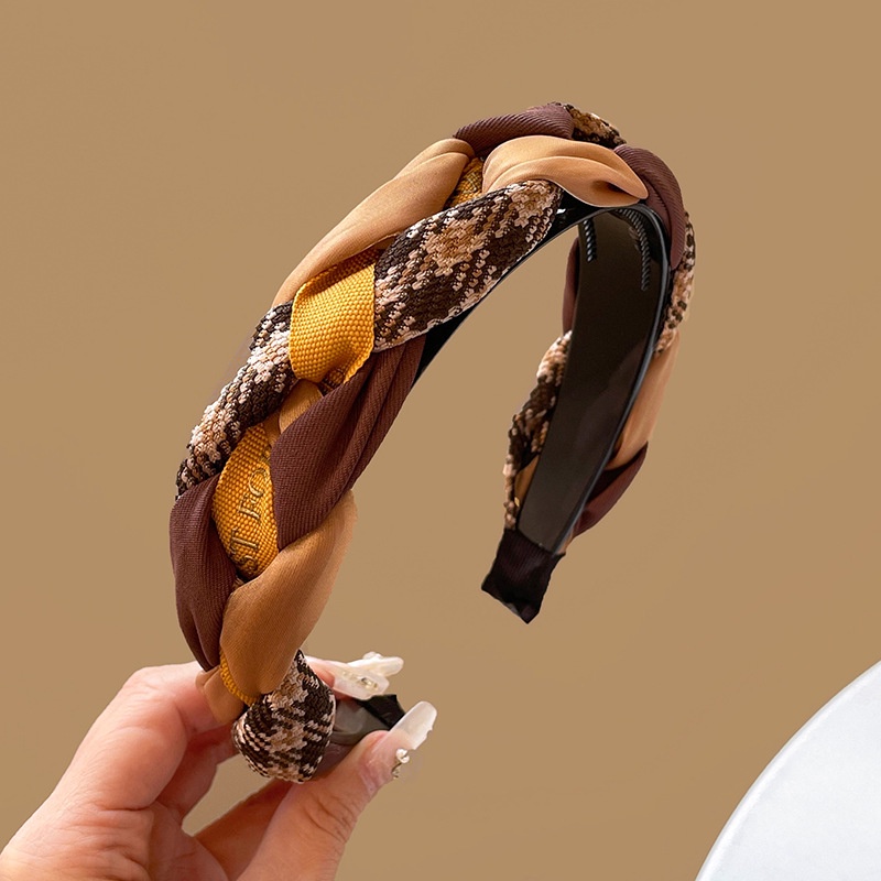 Băng Đô Cài Tóc Xốp Màu Trơn Dễ Thương Phong Cách Hàn Quốc Thời Trang Cho Nữ