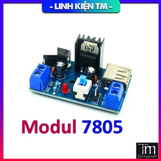 Mạch Ổn Áp Hạ Áp LM7805 - LM7812 Có Tản Nhiệt Và Công Tắc