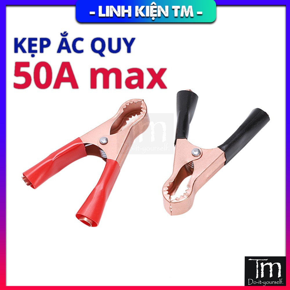 1 Cặp Kẹp Cá Sấu Kẹp Bình Acquy 50A 80mm