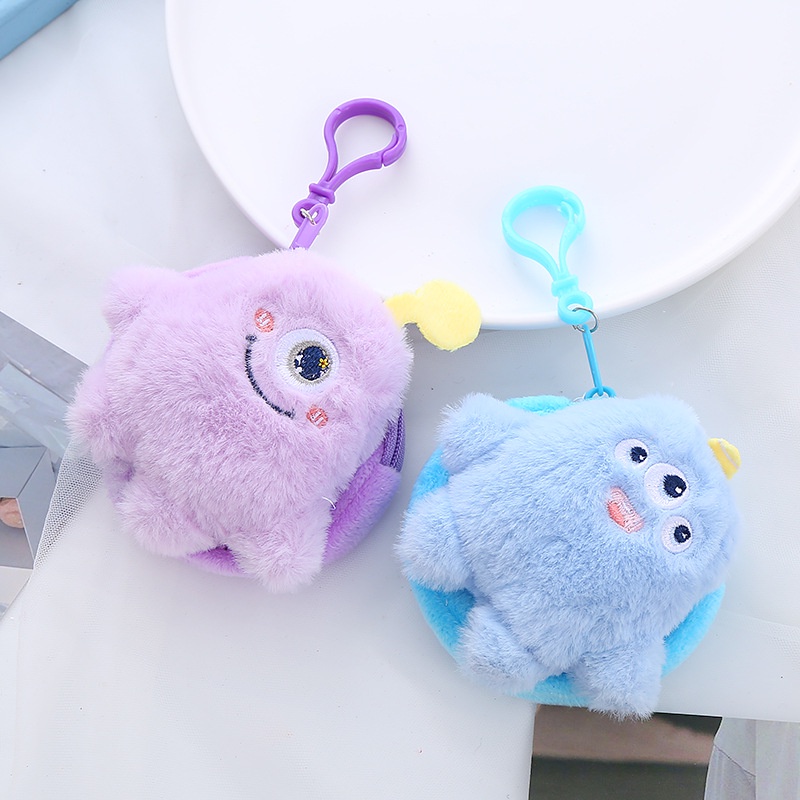 Túi Đựng Tiền Xu Chìa Khóa Kiểu Hoạt Hình Nhồi Bông Đáng Yêu