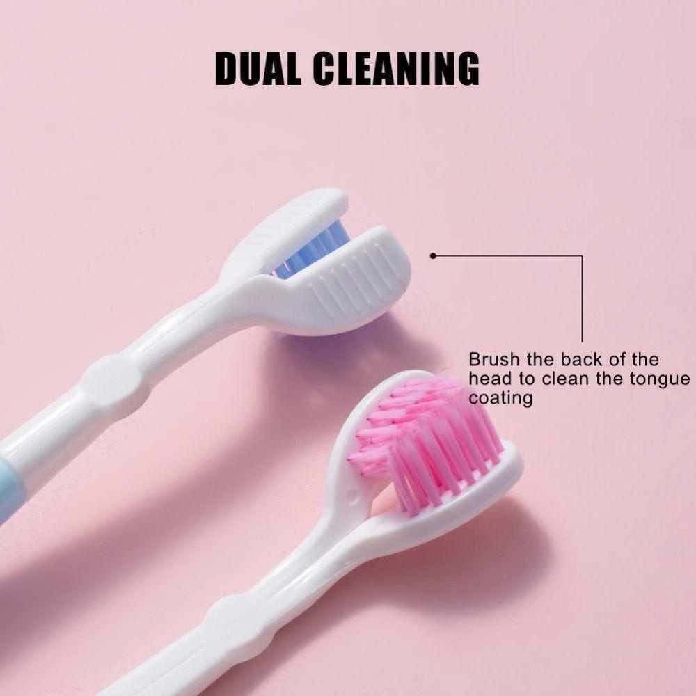 Bàn Chải Đánh Răng 3 Mặt Chăm Sóc Răng Miệng Làm Sạch Sâu Đa Hướng Thoải Mái Khi Đi Du Lịch Dành Cho Người Lớn