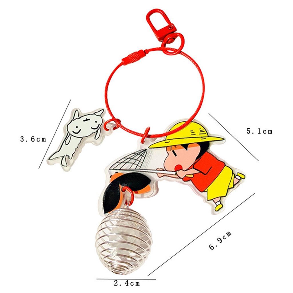 Móc Khóa Hình Cậu Bé Bút Chì shin-chan Bằng acrylic Phát Quang sp036