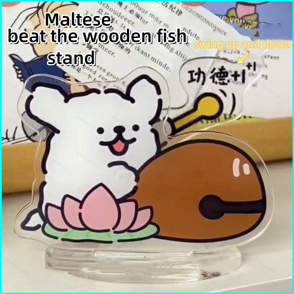 Star3 Mutese beat the Đứng Bằng Gỗ Có Thể Xoay Lên Xuống Đuôi Chó Trắng Để Bàn Trang Trí