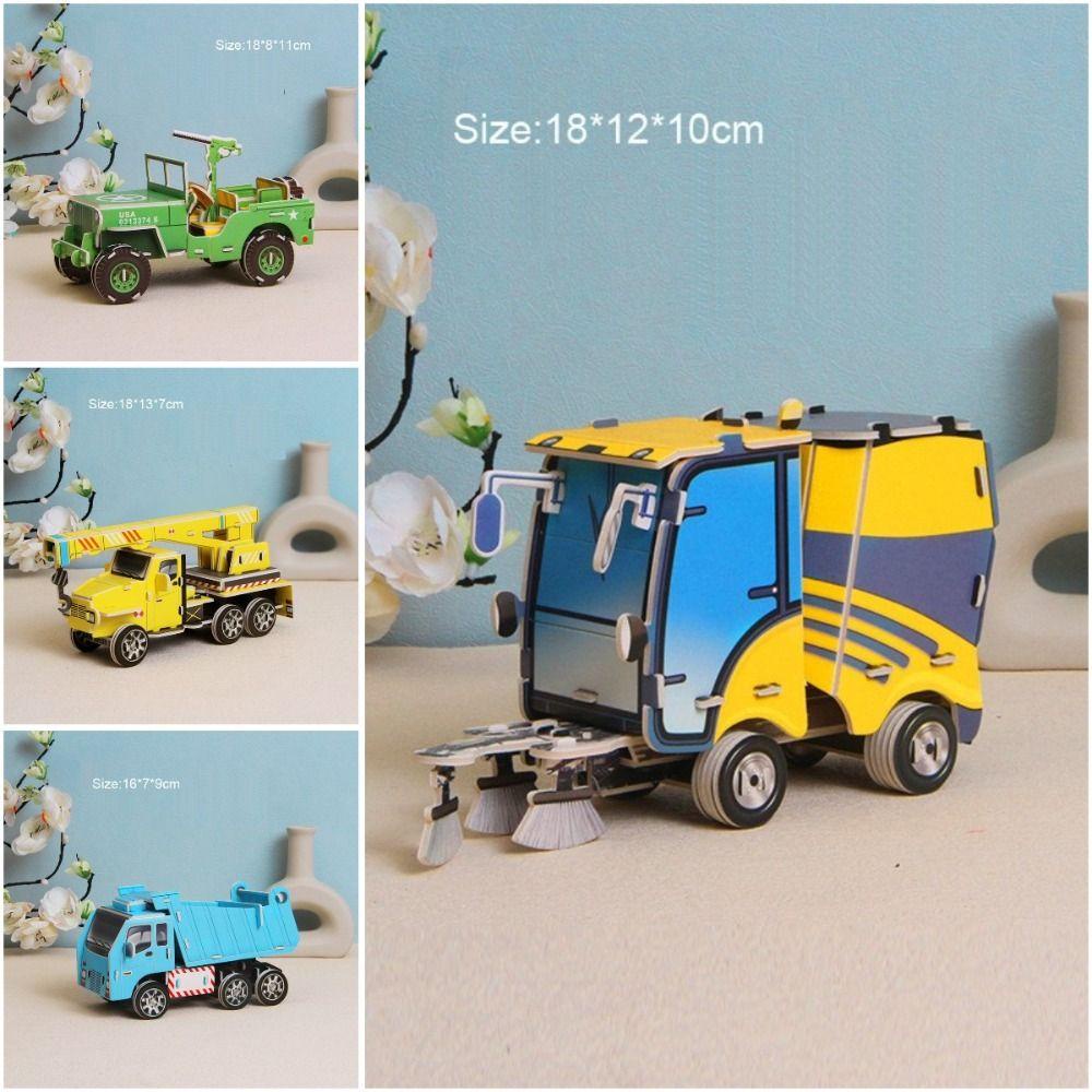 Bộ Đồ Chơi Lắp Ráp Mô Hình Xe Tải 3d Bằng Giấy diy Thẻ Giấy