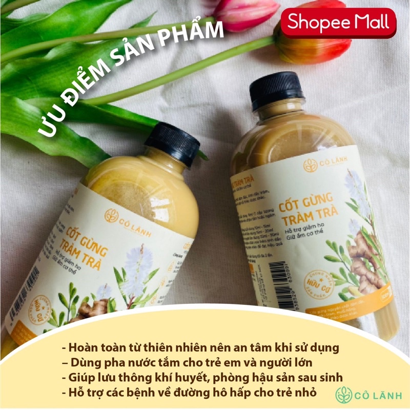 Cốt gừng tràm trà Cỏ Lành tắm bé, ngâm chân 500ml