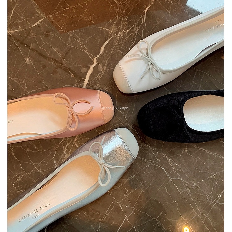 Mới Giày Cao Gót Đính Nơ Thiết Kế Thoải Mái Thời Trang Cho Nữ