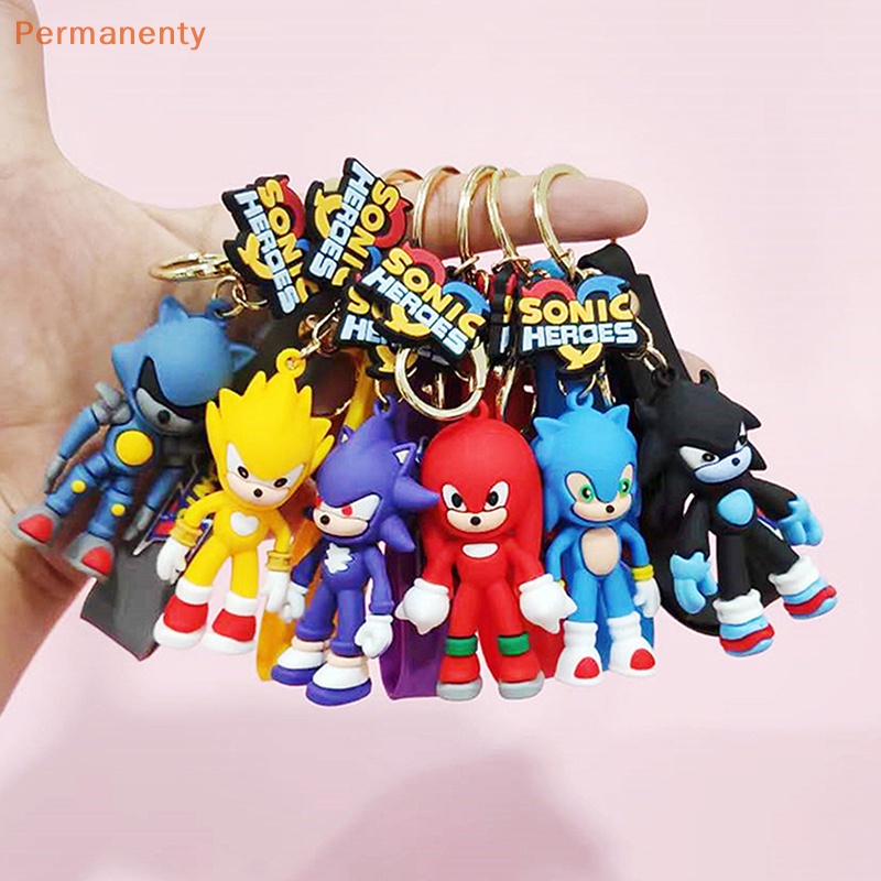 Móc Khóa Hình Nhím sonic x the hedgehog Hoạt Hình Bằng Silicon Làm Quà Tặng