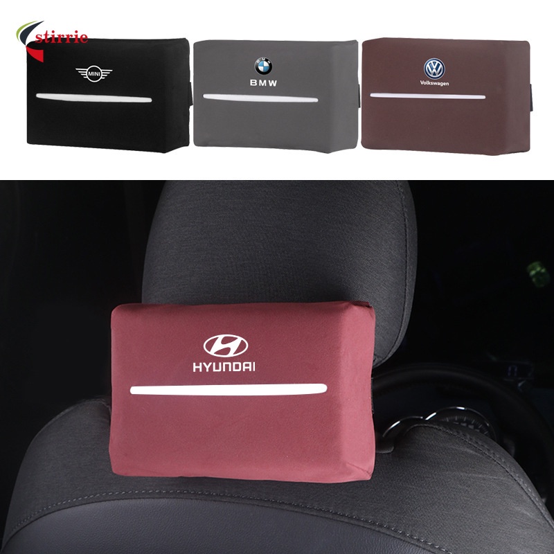 Hộp Đựng Khăn Giấy Chất Liệu Da Lộn Cho Xe Hơi honda toyota axia alza myvi ativa vios saga vvt blm tisu