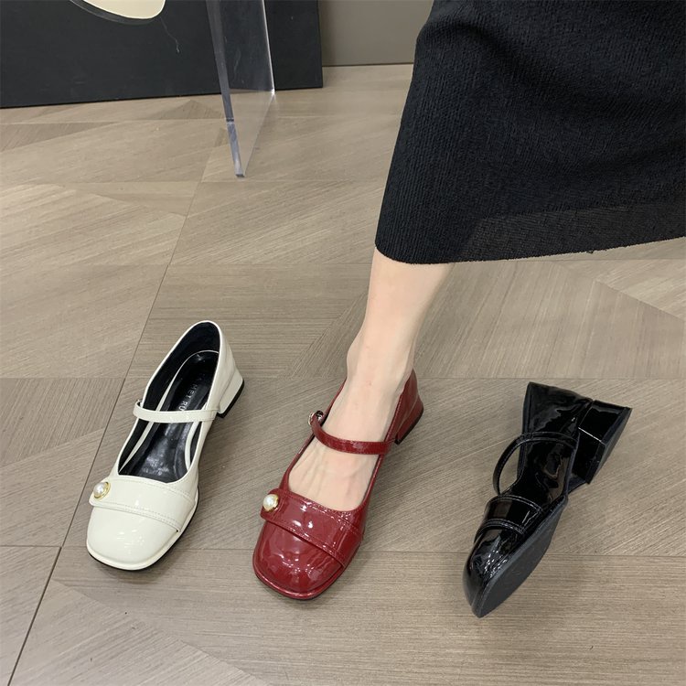 Giày Búp Bê Đế Thấp Mũi Tròn Phong Cách Hàn Quốc Cho Nữ