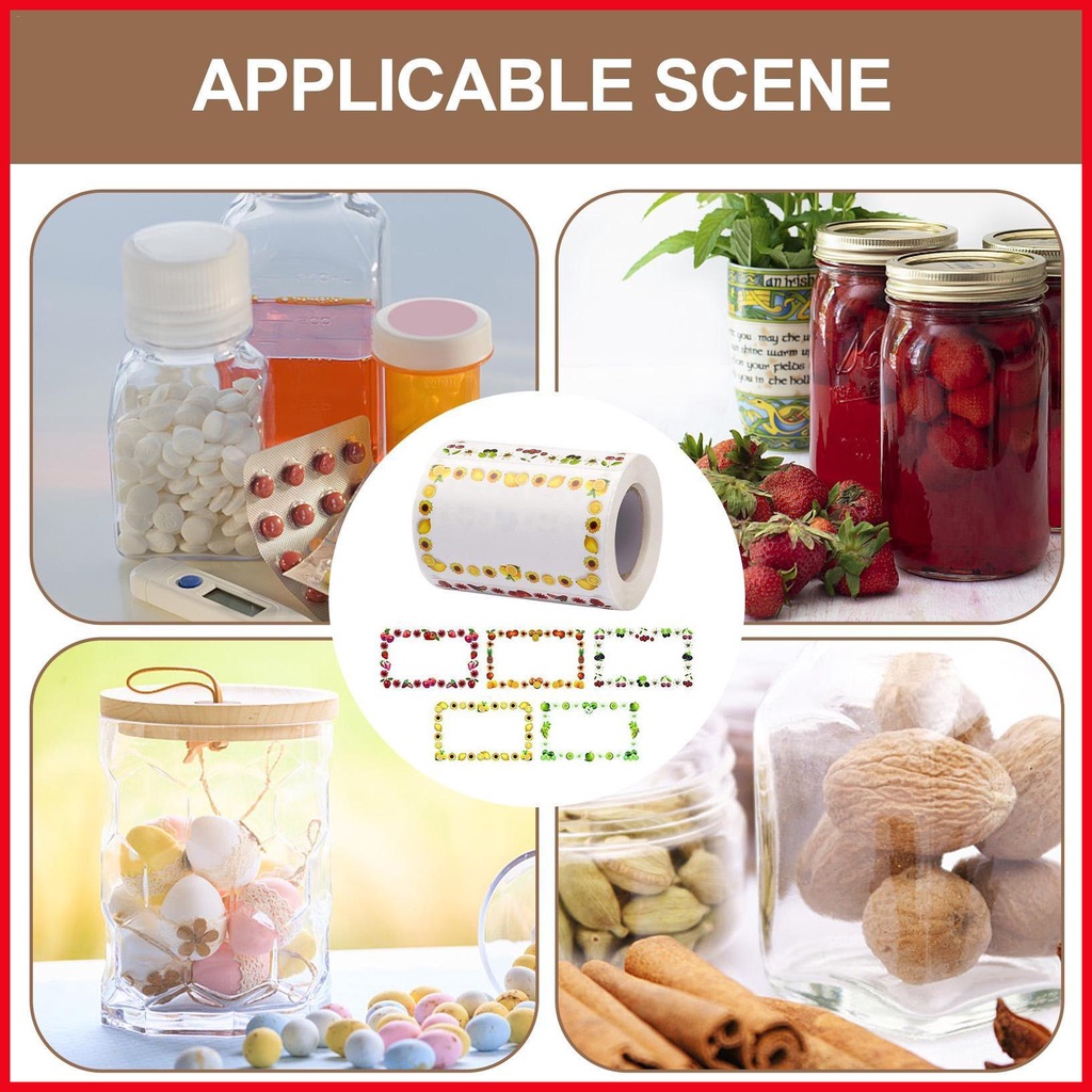Trống Bộ 250 Nhãn Dán Ghi Tên Chai Lọ Gia Vị Có Thể Tháo Rời Cho Bé