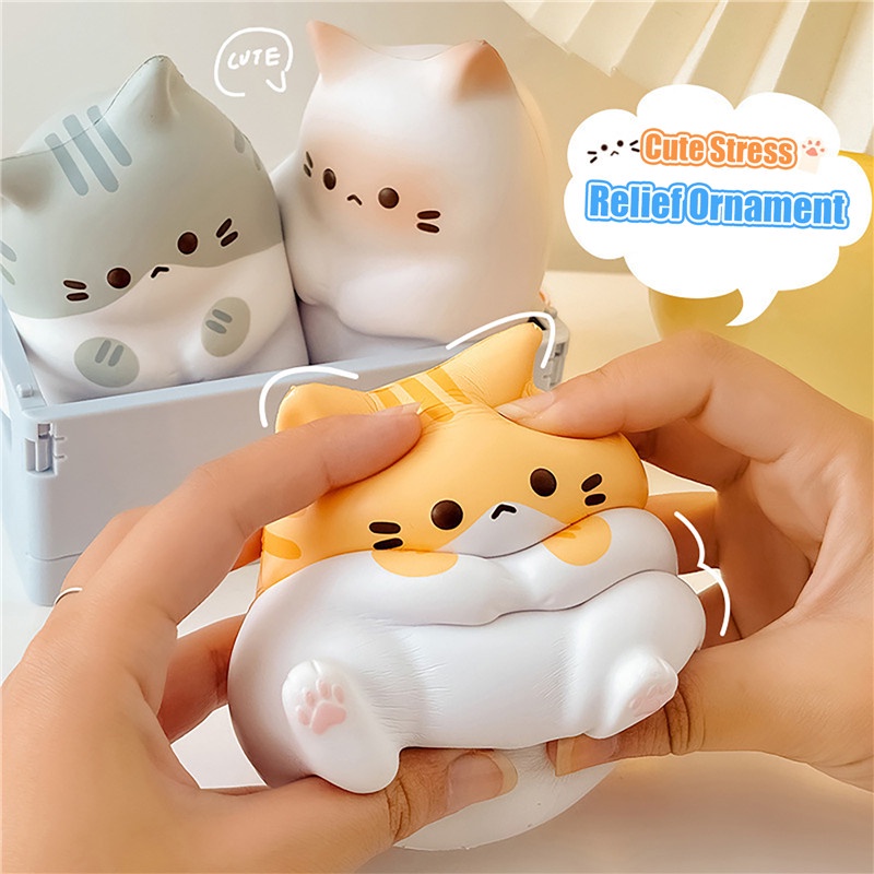 Mới Đồ Chơi Nắn Bóp Đàn Hồi Giảm stress Hình Chú Mèo
