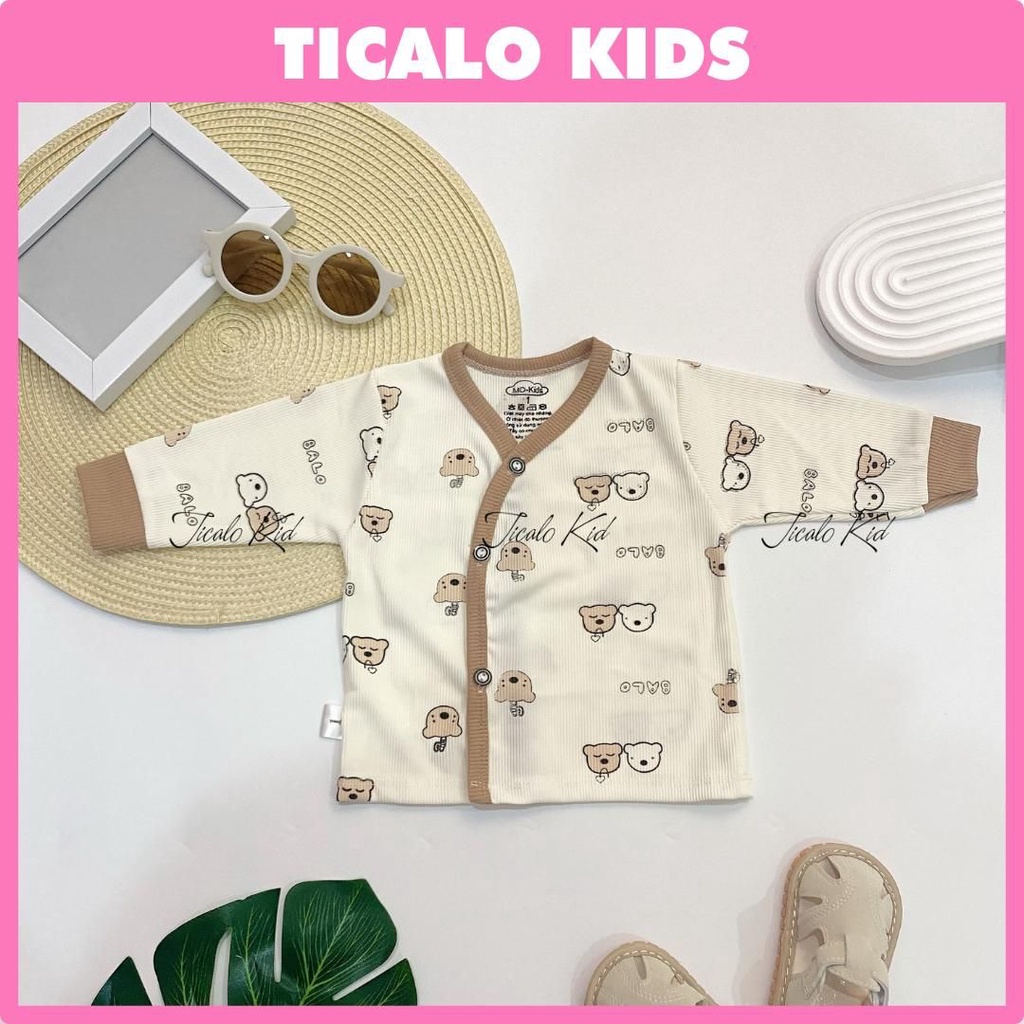 Áo Thu Đông Sơ Sinh Lẻ Chiếc - Chất Liệu Thun Tăm - Thiết Kế Vạt Chéo