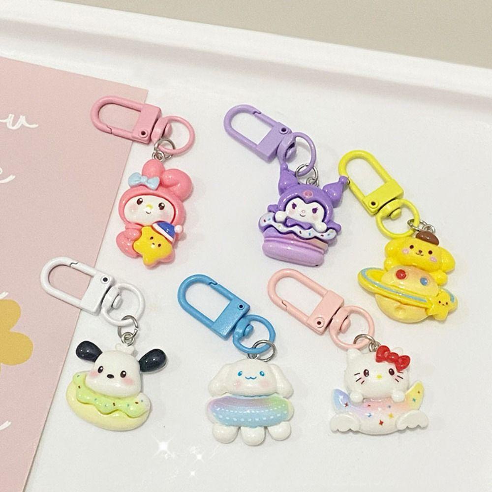Mmluck fantasy kuromi Móc Khóa Bằng resin purin purin ufo Hoạt Hình Hành Tinh pachacco starry my melody