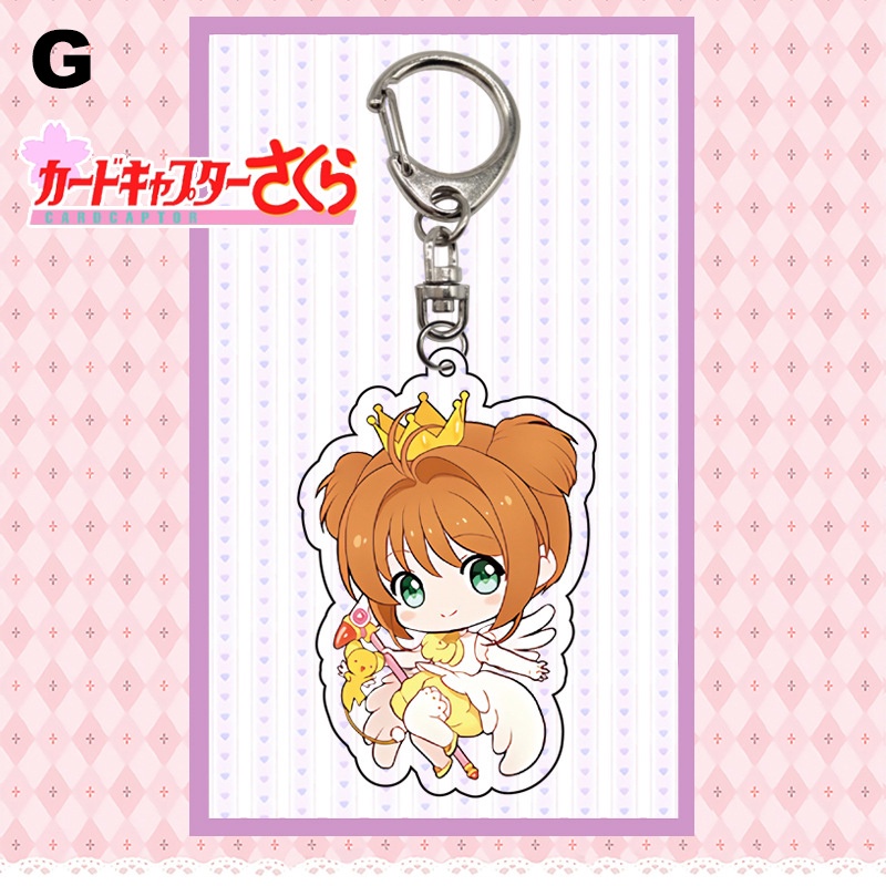 Thẻ Móc Khóa acrylic Hình Thủ Lĩnh Thẻ Bài sakura Xinh Xắn